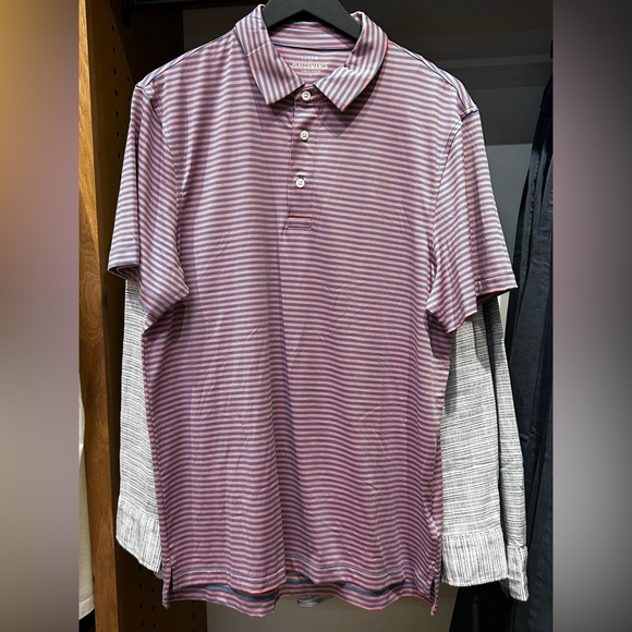 NWT JCREW Striped performance polo shirt men - Picture 3 of 4